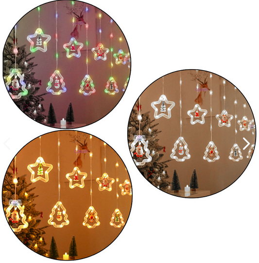 Luces Navideñas Estrella y Árbol Figuras