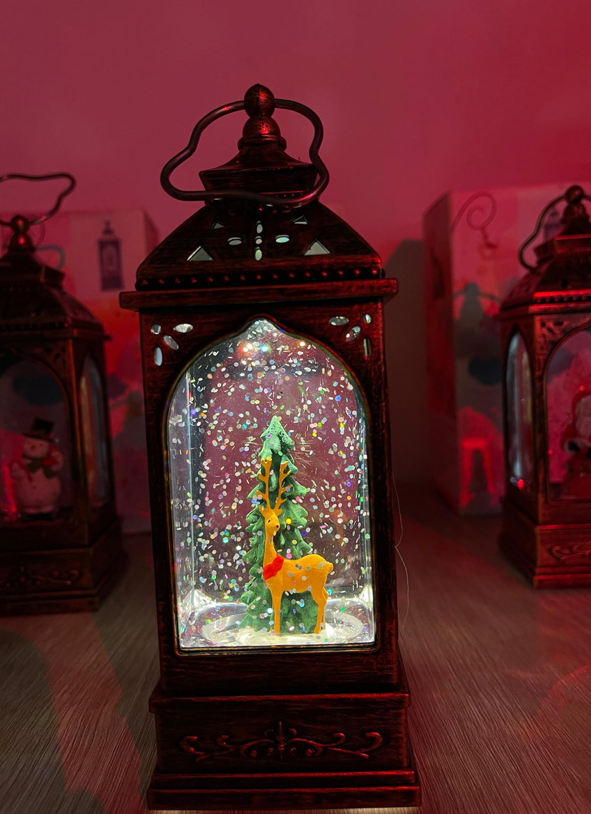 Farol Navideño con luz, Decoración