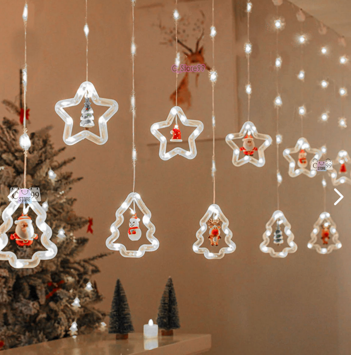 Luces Navideñas Estrella y Árbol Figuras