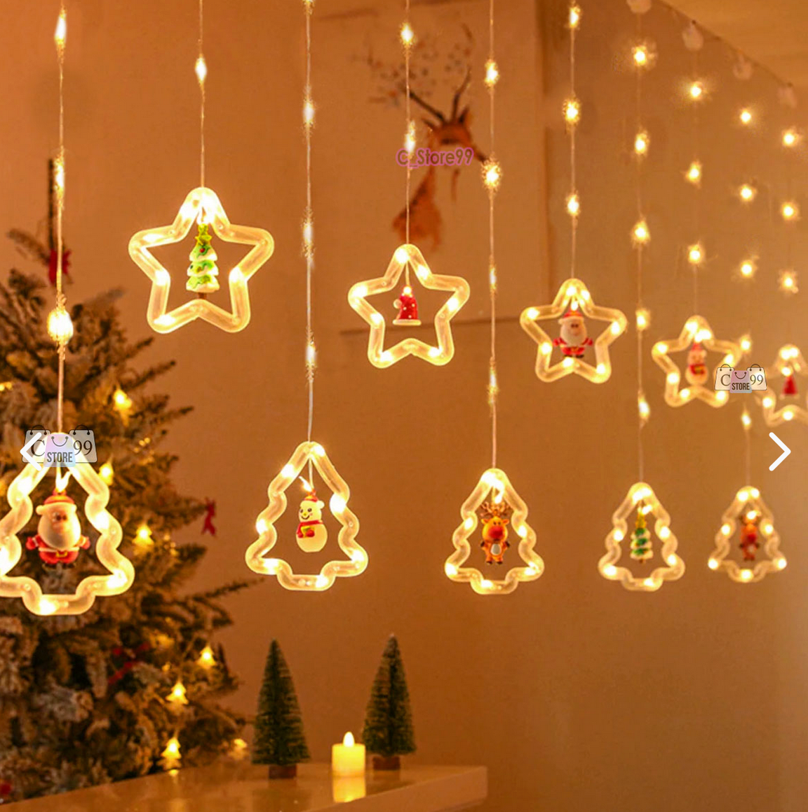 Luces Navideñas Estrella y Árbol Figuras