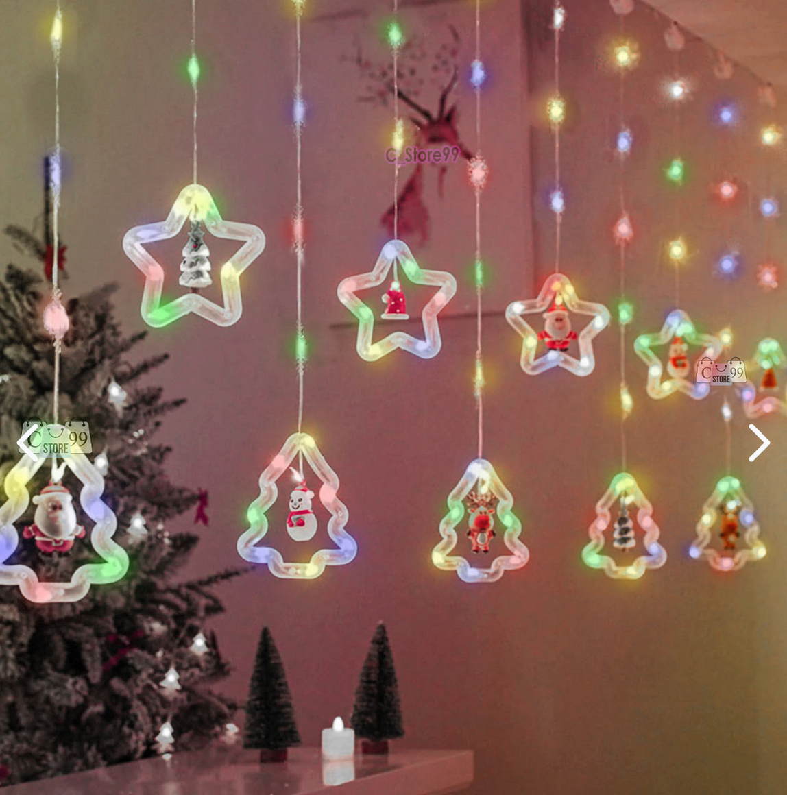 Luces Navideñas Estrella y Árbol Figuras