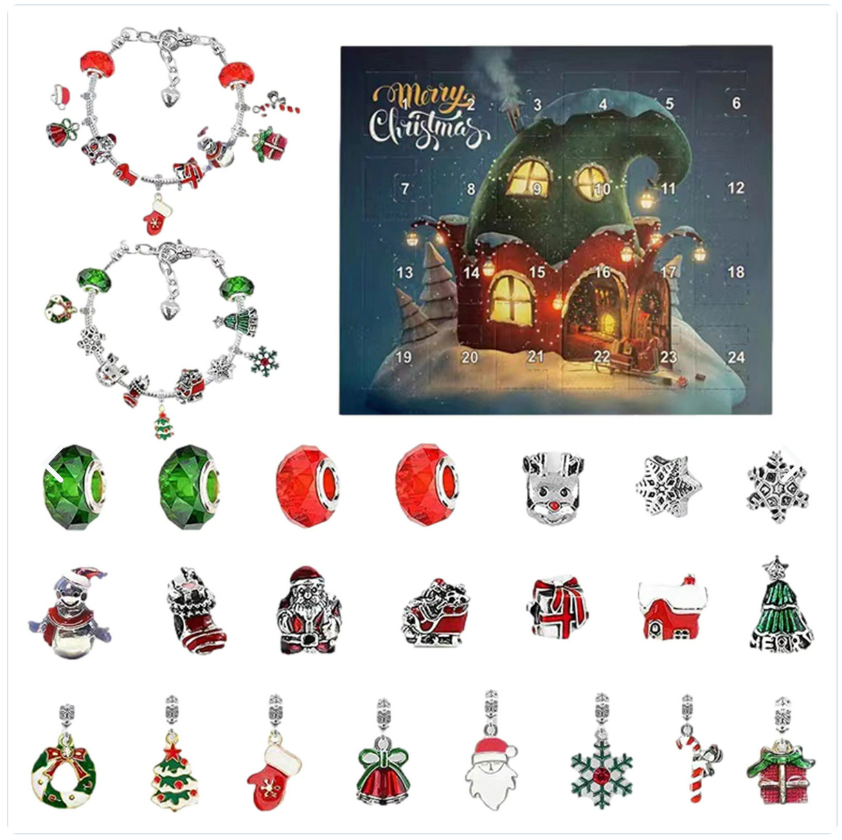 Pulseras Navideñas - Calendario de Adviento